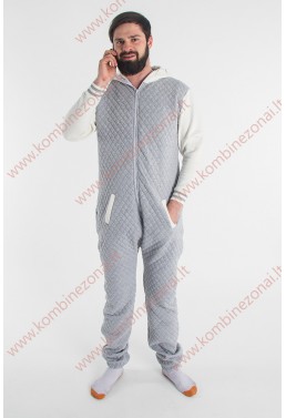 Vyriškas kombinezonas " Baseball" Šviesiai Pilkas