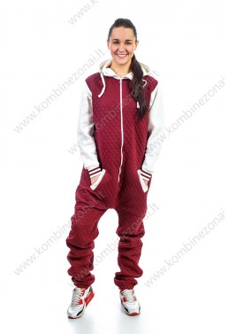 Moteriškas kombinezonas " Baseball" Burgundiškas